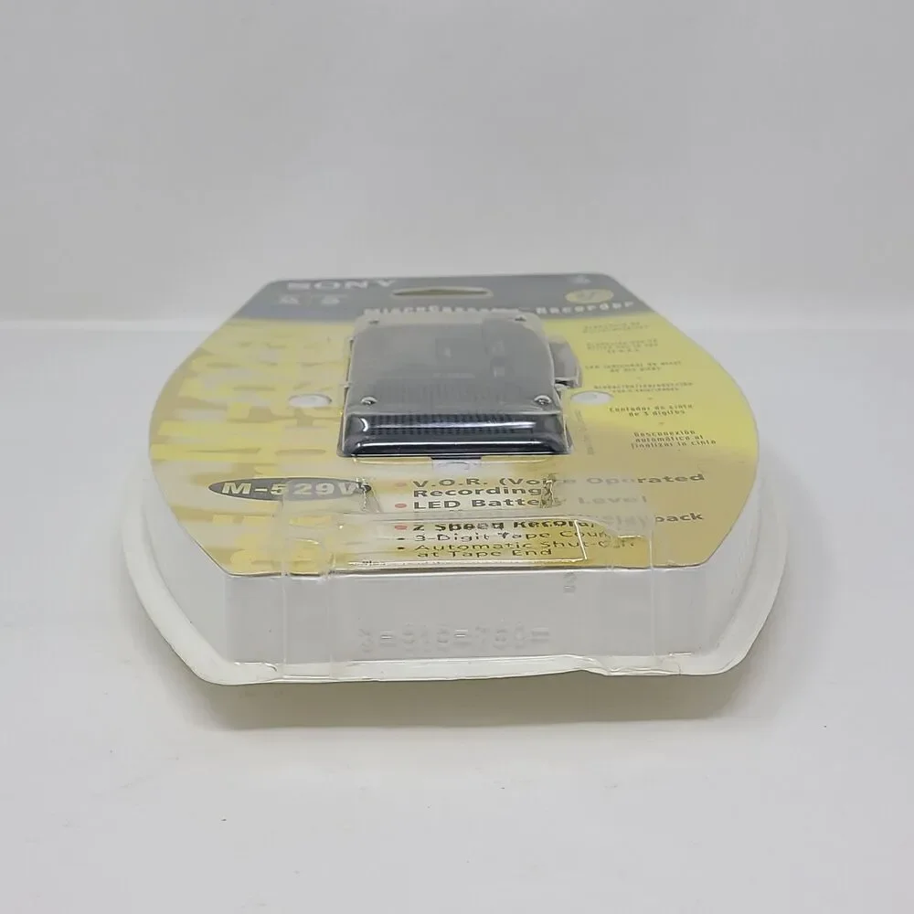 Sony Pressman M-529V MicroCassette Recorder Built-In Microphone Battery-Powered